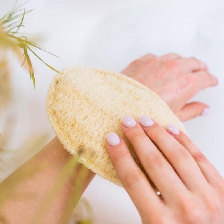 All Natural Loofah Sponge | Set of 3 | Double Layer l Oval